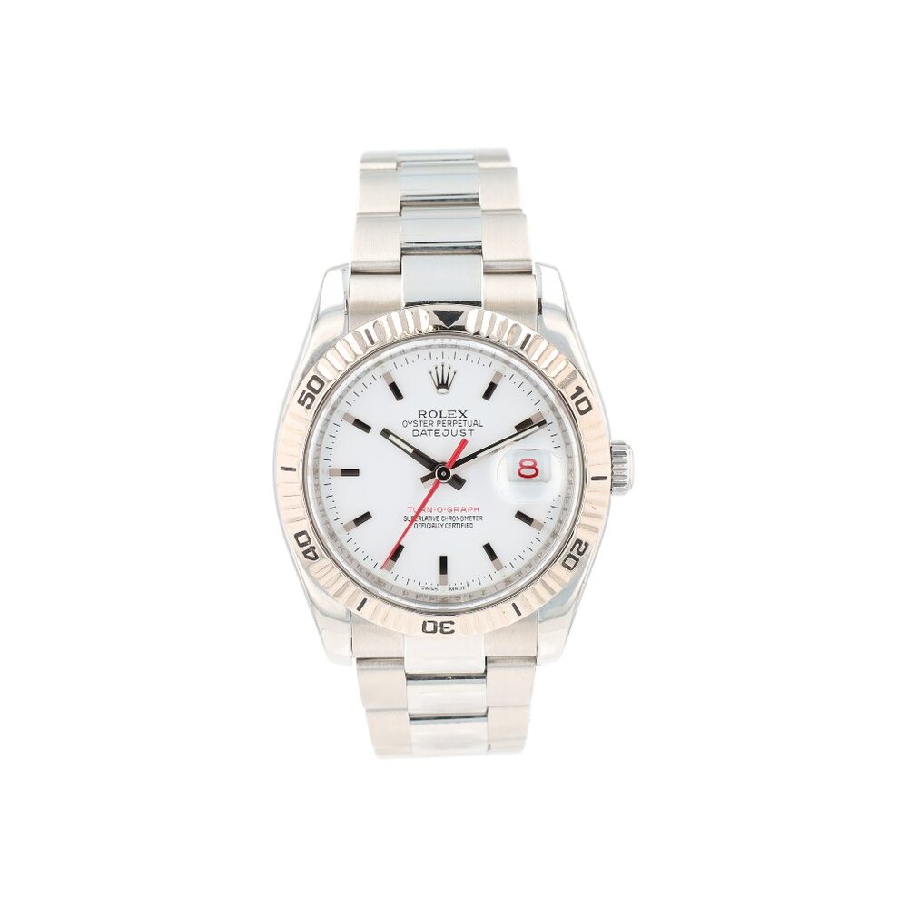 Rolex Datejust 116264 36mm White Index Dial Turn-o-graph Bezel Oyster Band